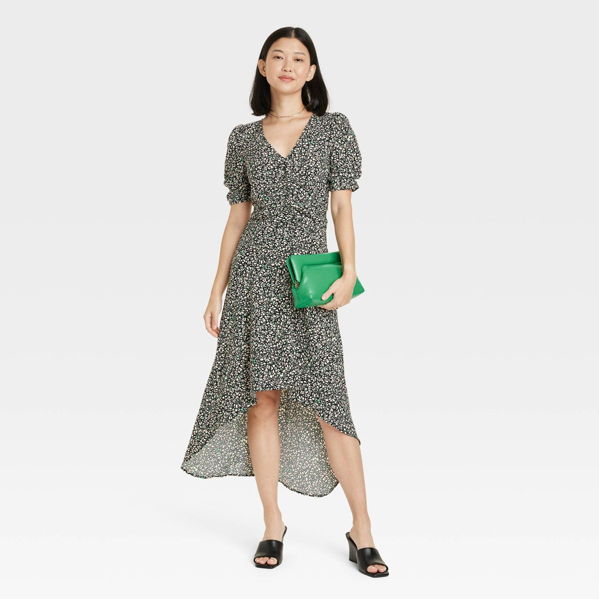 Women's Crepe Short Sleeve Midi Dress - A New Day™ | Target