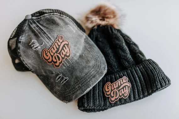 Game Day Hat Patch  Chose the Hat or Beanie You Want the - Etsy | Etsy (US)