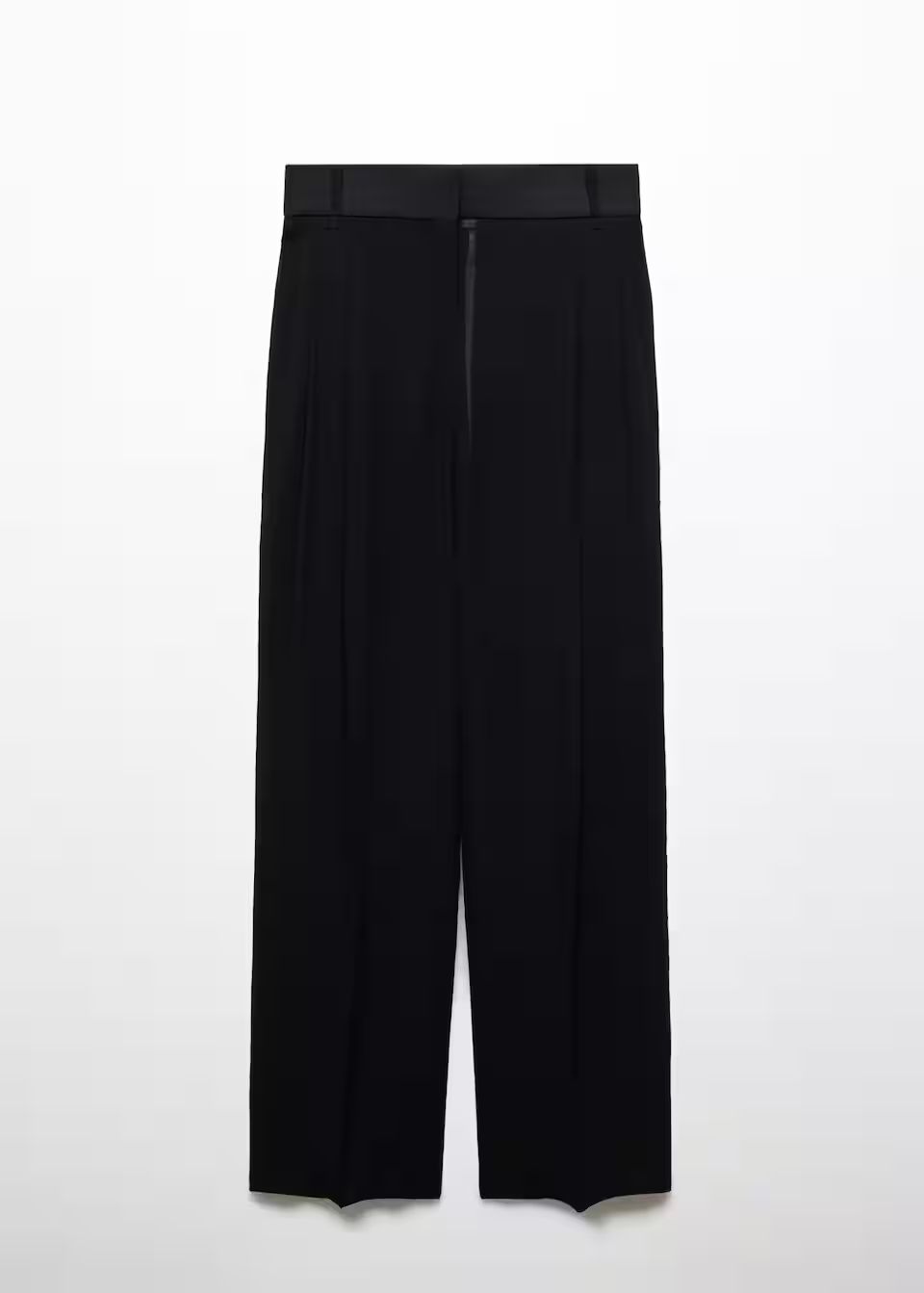 Semi-transparent straight trousers -  Women | Mango United Kingdom | MANGO (UK)