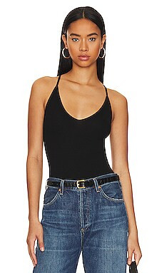 Enza Costa Knit V Racer Tank in Black from Revolve.com | Revolve Clothing (Global)