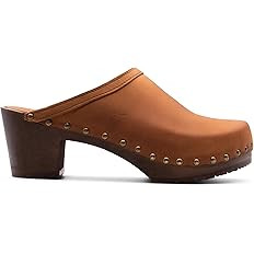 Sandgrens Handmade Swedish Wood Clogs for Women, High Heel Mule | Rome | Amazon (US)