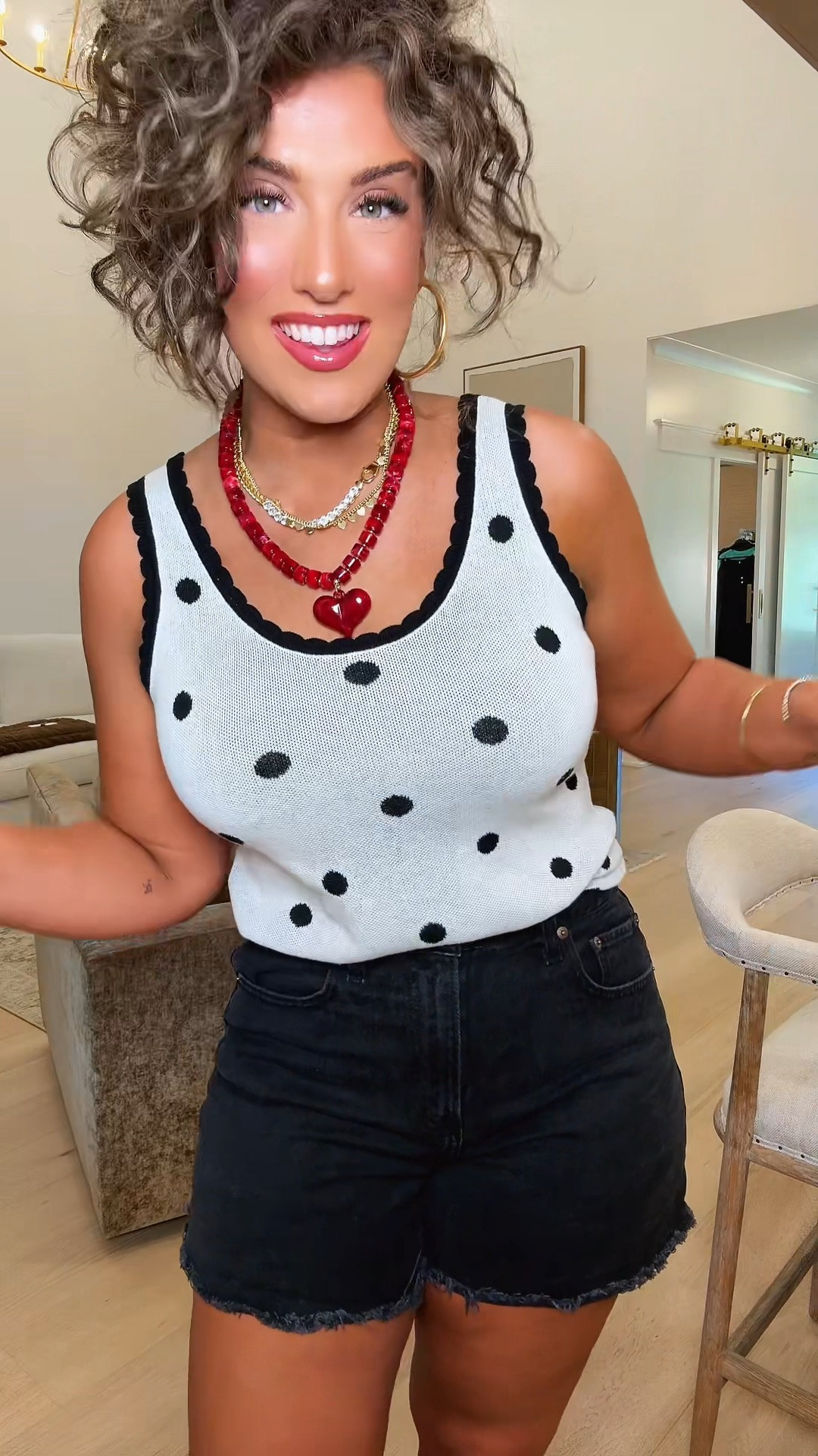 The cutest little polka dot tank for summer! This would be a staple and make for the cutest outfits ❤️‍🔥

#LTKootd #LTKSeasonal #LTKdayinmylife