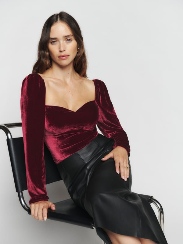 Monroe Velvet Top | Reformation (Global)