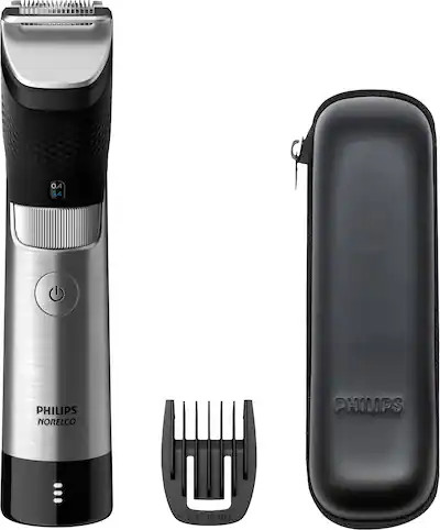Philips Norelco - Series 9000 Ultimate Rechargeable Beard and Hair Trimmer - Steel | Best Buy U.S.