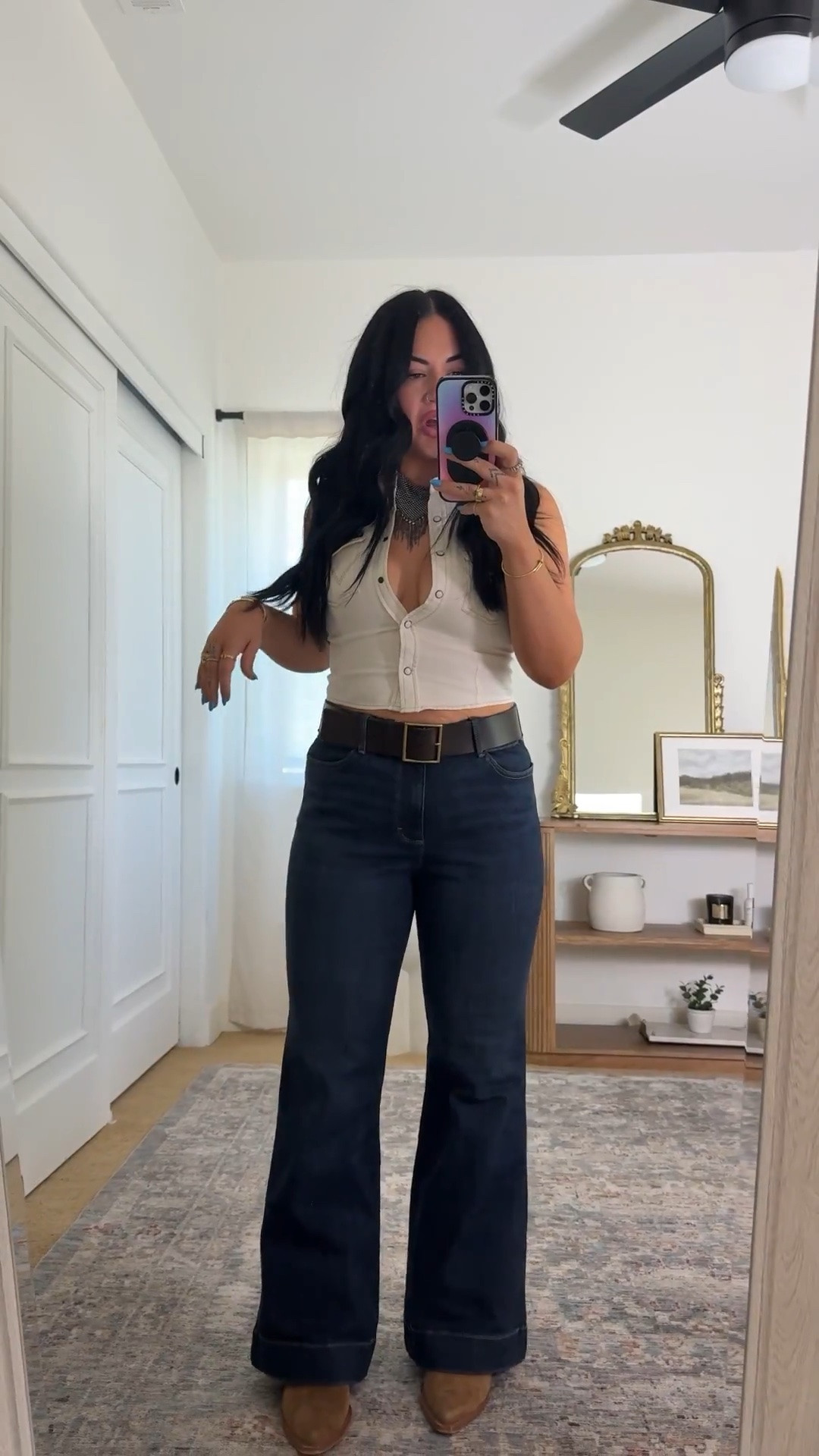 This top is just unreal!!!!

in the first pair i’m a size 33x30, the flare jeans in rosa
in the second pair i’m a size 33x30, the trousers in alexandra
in the third pair im a size 32x26, the wide leg crop in miranda 

size small in the first tee
size small in the second button up
size large in the last tee

Wrangler, wrangler jeans, midsize jeans, curvy girl jeans, tops, going out tops, tori block

#LTKootd #LTKMidsize #LTKSeasonal