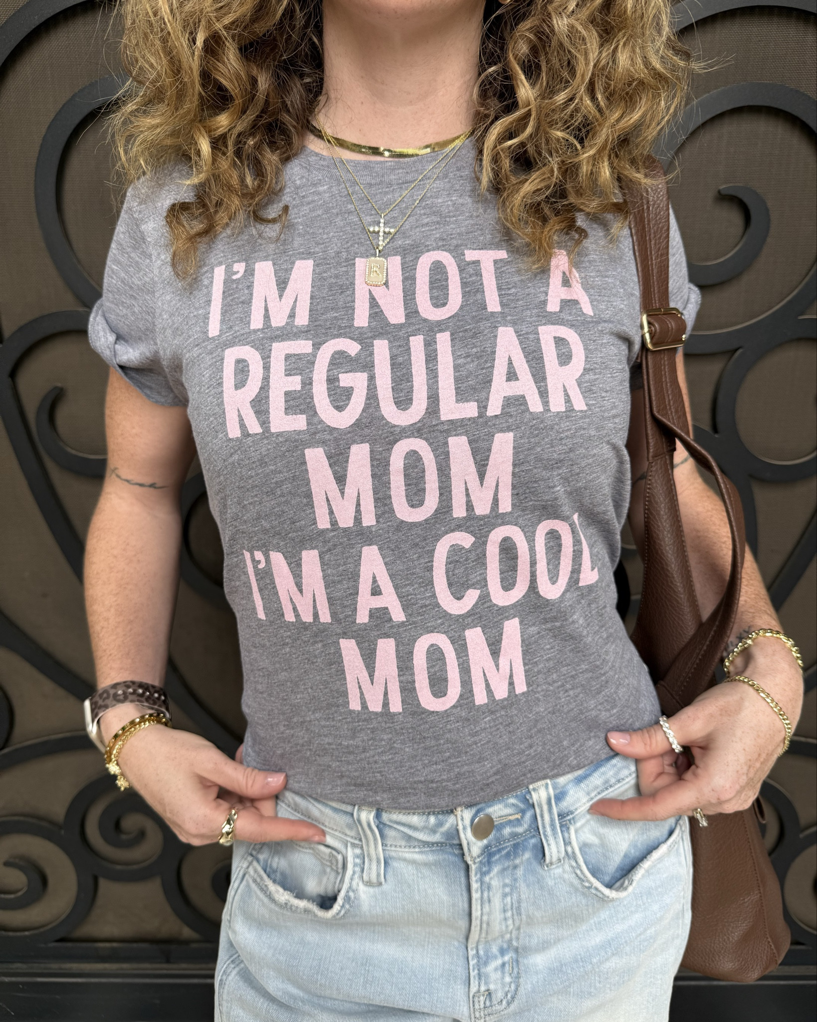 Cool mom energy! 
Wearing a small in this shirt! 👚 
Perfect Mother’s Day gift 
#teamhomage #ad

#LTKFindsUnder50 #LTKStyleTip