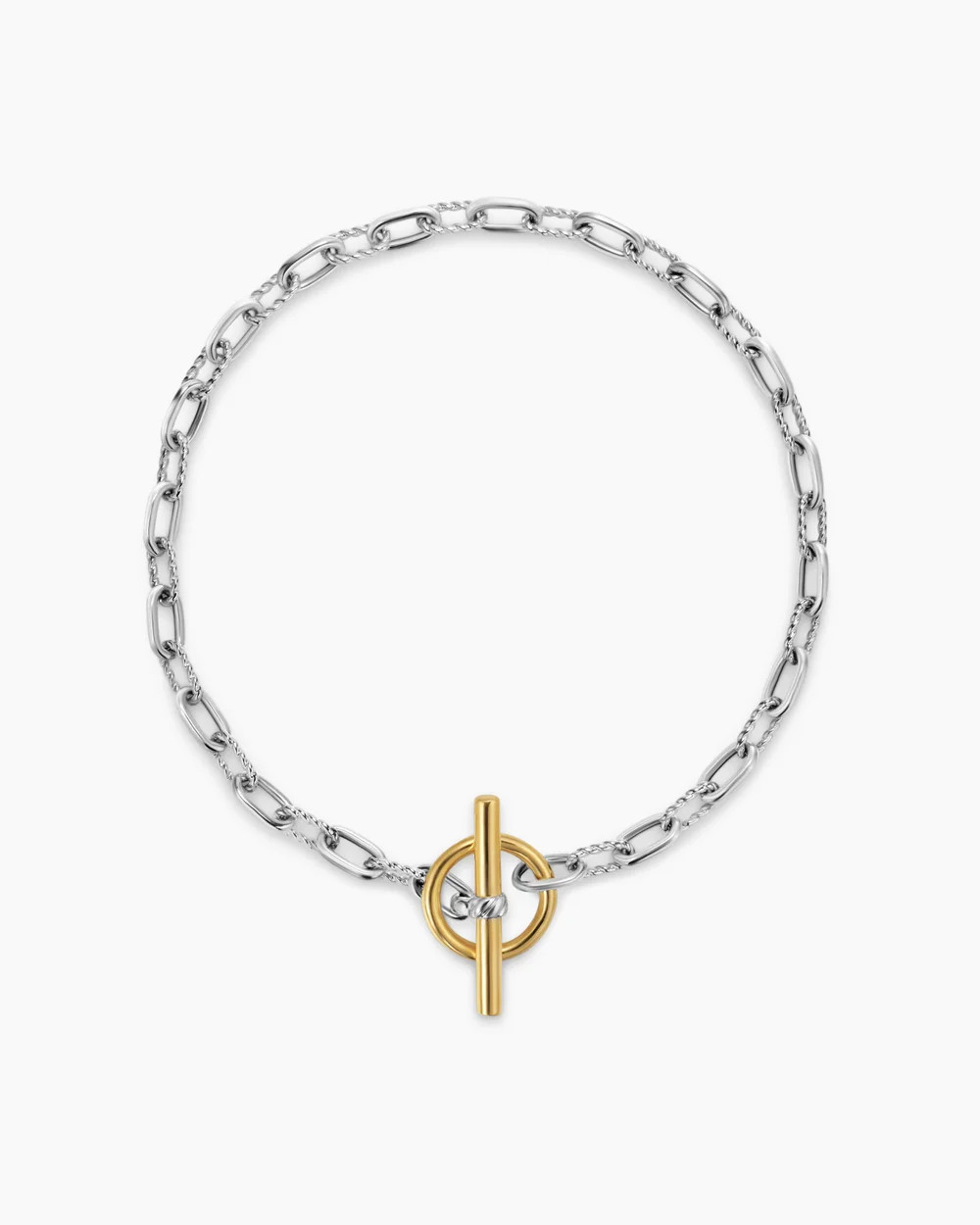 David Yurman | DY Madison Toggle Chain Bracelet in Sterling Silver with 18K Yellow Gold, 3mm | David Yurman