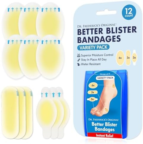 Dr. Frederick's Original Better Blister Bandages, Variety Pack, 12 ct | Hydrocolloid, Water-Resis... | Amazon (US)