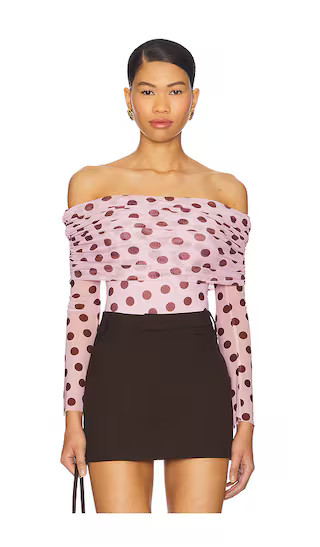 Maxine Bodysuit in Rose Dot | Revolve Clothing (Global)