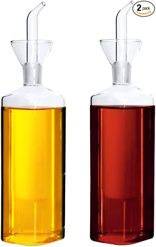 LandHope Oil Bottle Glass Olive Oil Dispenser Bottle Glass Cooking Oil Vinegar Measuring Dispense... | Amazon (US)