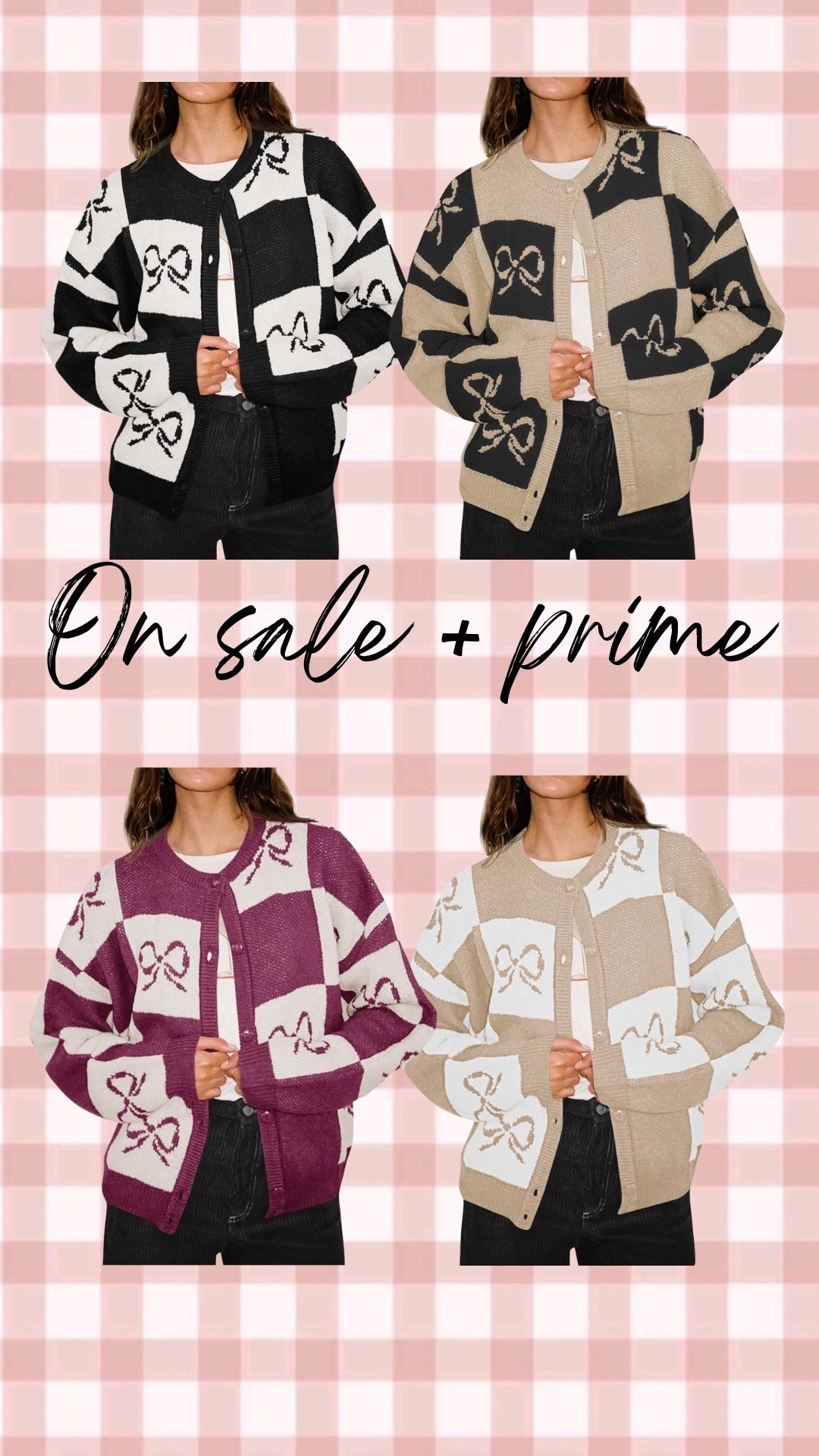 Cute bow cardigan on sale & prime! Only $26 and highly rated. I ordered the black + white in a medium 

#LTKGiftGuide #LTKHoliday #LTKSaleAlert
