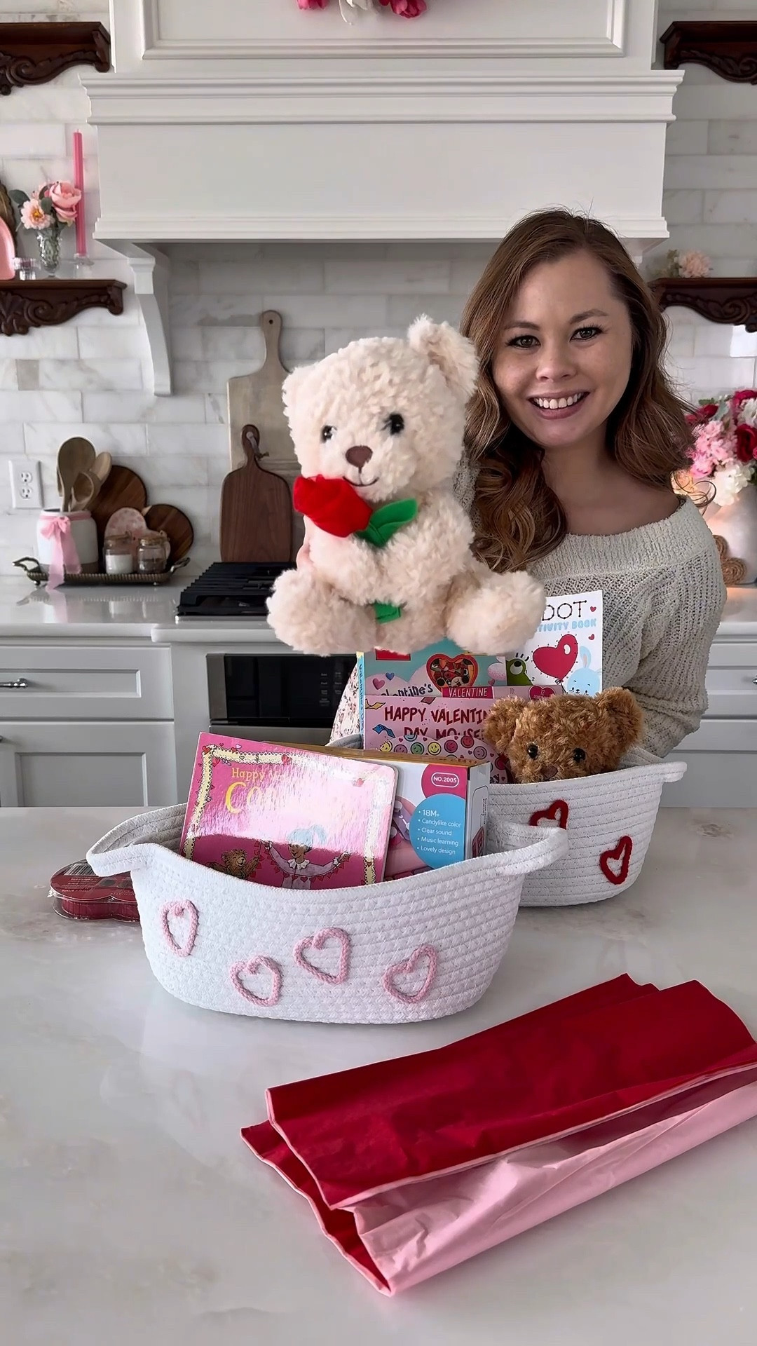 This is my first official year making a kid’s Valentine’s basket for our littles.
We’ve typically gotten little things for them, but this is the first basket that I’ve put together.
Since Roger is a dentist, I kept the sweets limited and instead opted for some other fun things I thought they might like.
Books are always our son's favorite, along with LEGO anything, and our daughter is at an age where she loves making music. So I know they will love these little valentines gift baskets! 💗

#LTKmomlife #LTKKids #LTKValentine