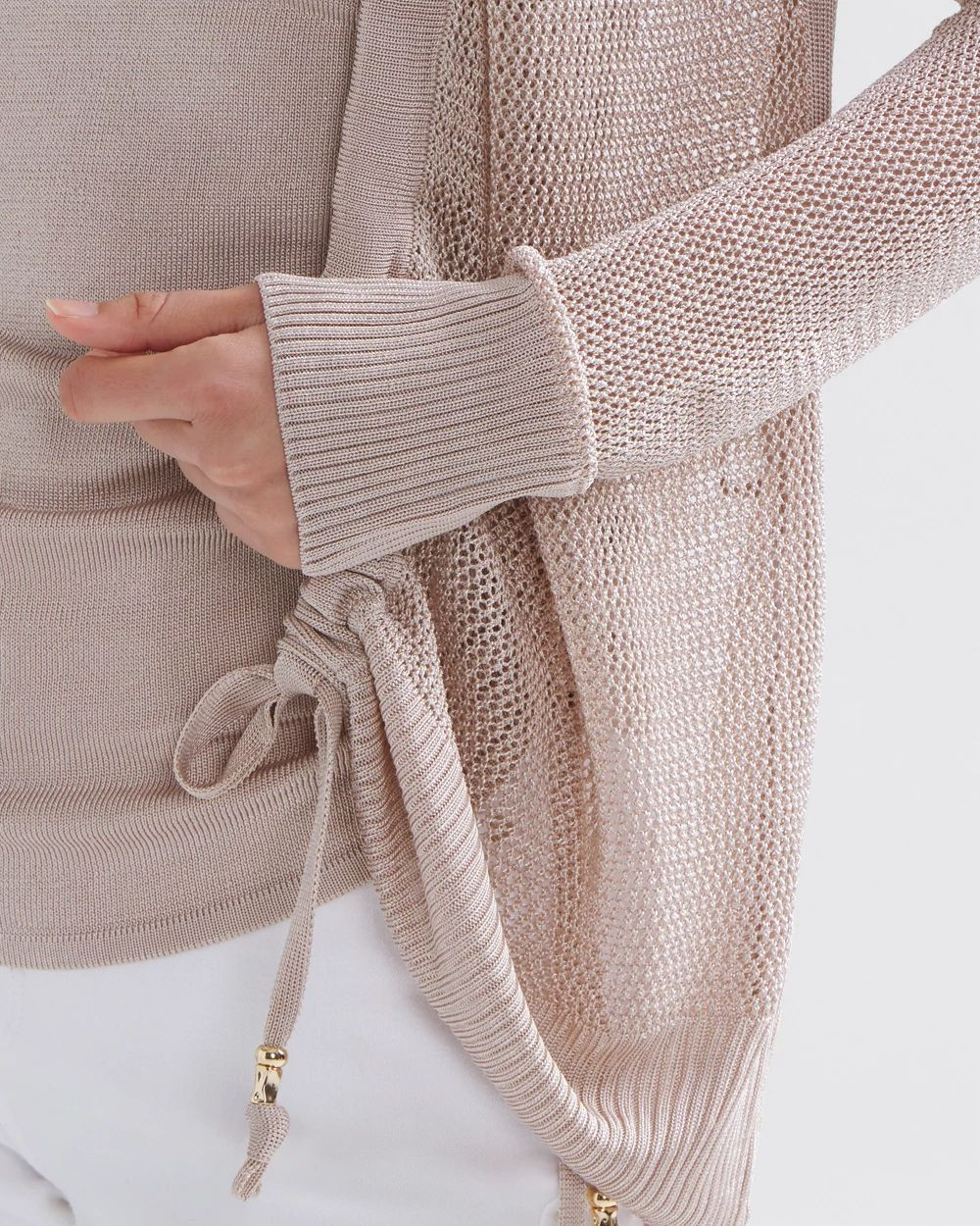 Mesh Cinched Cardigan | White House Black Market | White House Black Market