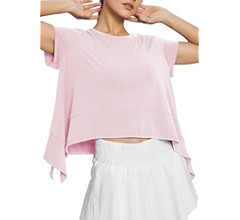 BALEAF Workout Shirts for Women Flowy Athletic Tops Oversized Loose Fit Running Yoga Quick Dry So... | Amazon (US)