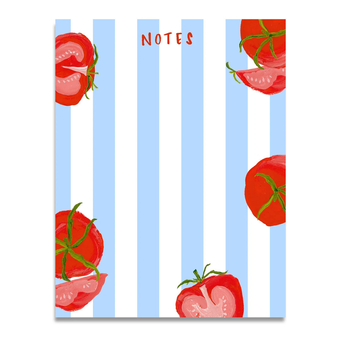 Tomato Notepad Tomatoes and Stripes Stationery & Office Accessories Gifts - Etsy | Etsy (US)
