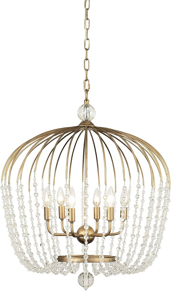 Voliere 6 Light Crystal Tall Pendant - Havana Gold | Amazon (US)