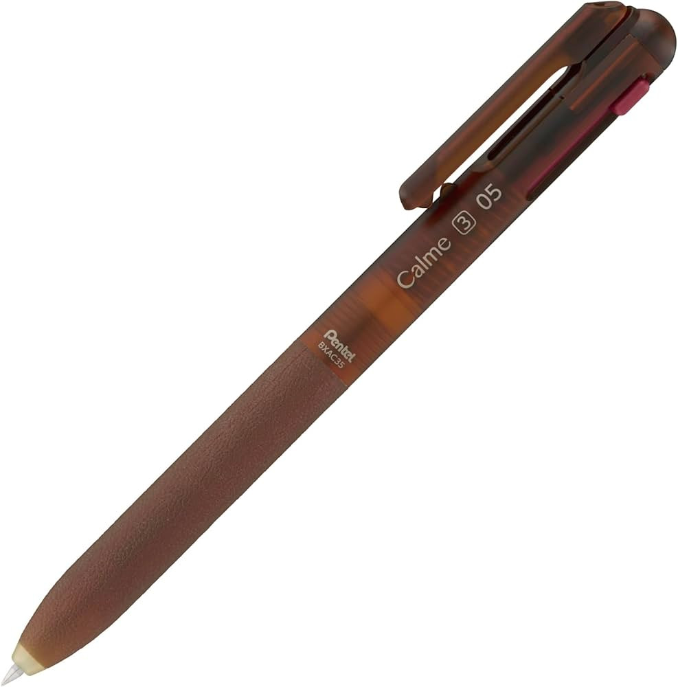 Pentel BXAC35L5 3 Color Ballpoint Pen Limited Calme 0.5mm Brown | Amazon (US)