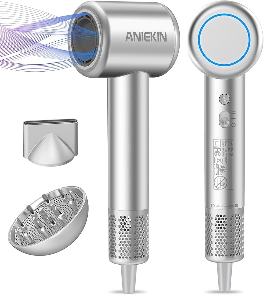 Hair Dryer, High-Speed Ionic Low Noise Blow Dryer with Brushless Motor for Fast Drying, Thermo-Co... | Amazon (US)