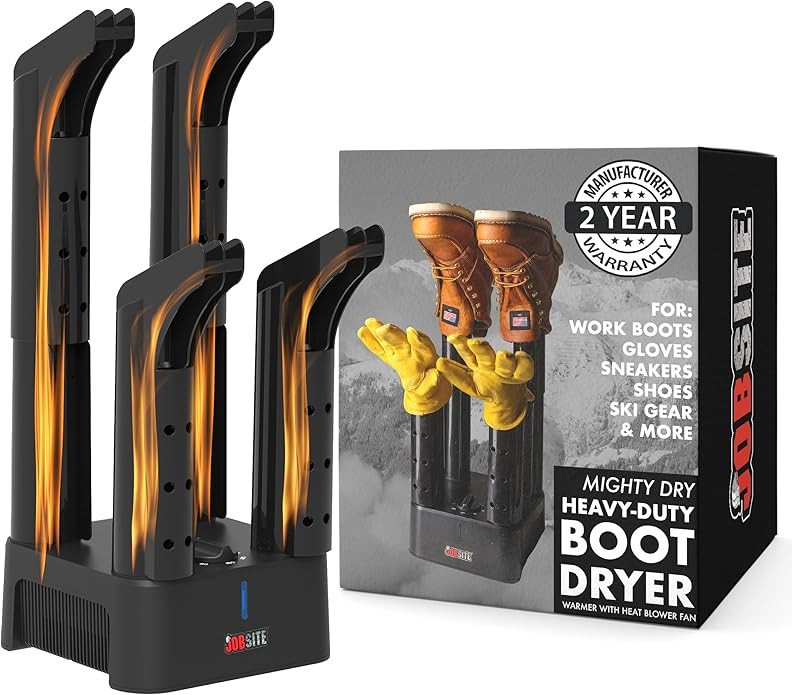 JobSite Boot Dryer - Mighty Dry with Heat Blower Fan - Fast Glove & Shoe Dryer - Helps Reduce Odo... | Amazon (US)