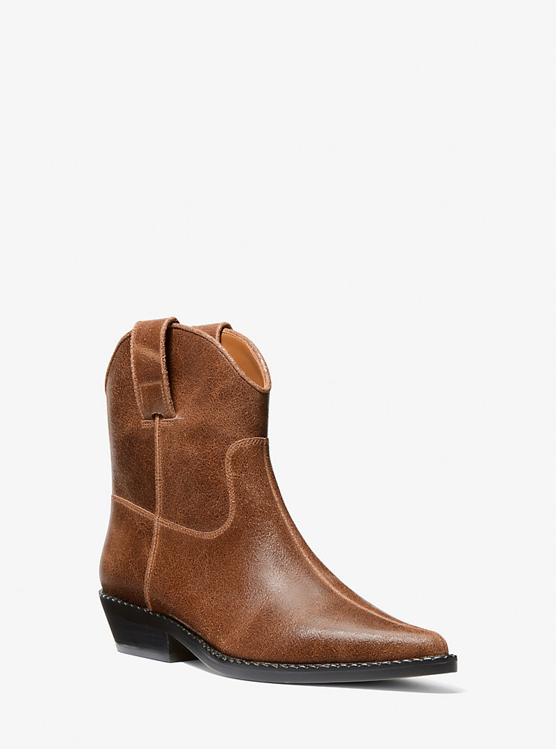Noemie Distressed Leather Boot | Michael Kors US