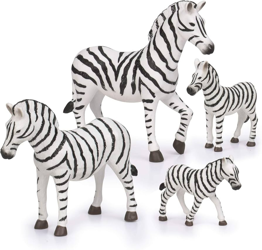 Terra by Battat – Zebra Family – Miniature Zebra Animal Toys for Kids 3-Years-Old & Up (4 Pc) | Amazon (US)