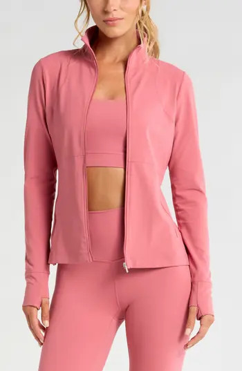 Zella Studio Luxe Performance Jacket in Pink Mauve at Nordstrom Rack, Size X-Small | Nordstrom Rack