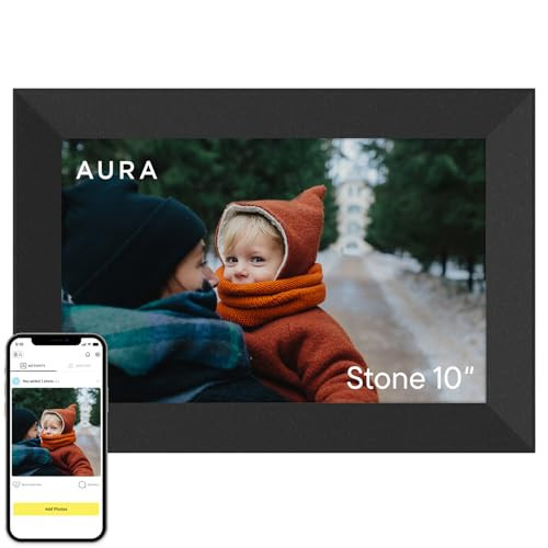Aura Stone Digital Picture Frame - 10.1" HD Mat Display | Wirecutter's Best Digital Frame for Gifting - Send Photos Directly from Your Phone | Quick & Easy Setup Over WiFi - Free App | Black | Amazon (US)
