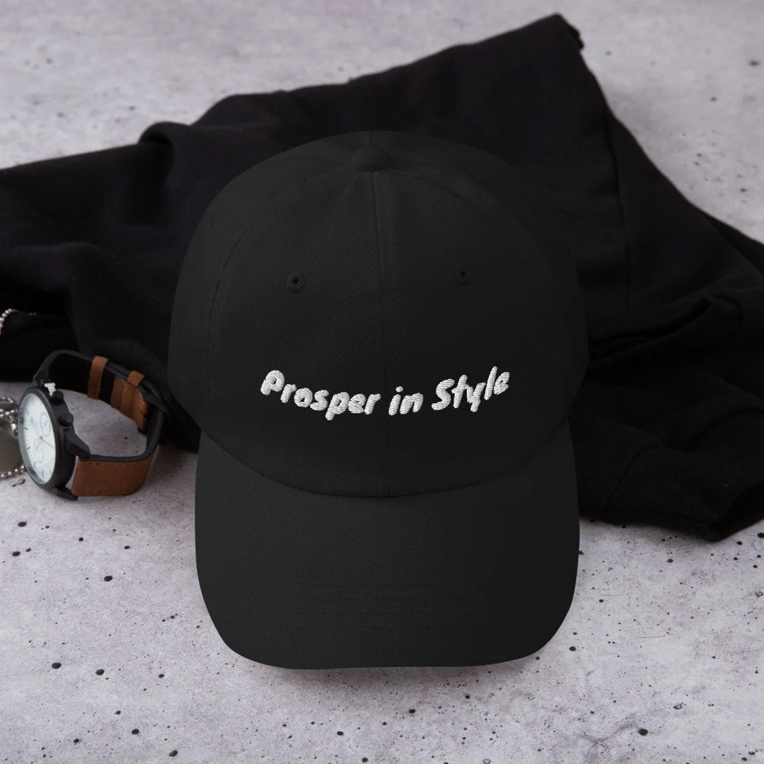 Prosper in Style Dad Hat | Quality Chino Cotton | Adjustable Strap | Clean Girl Aesthetic" - Etsy | Etsy (US)