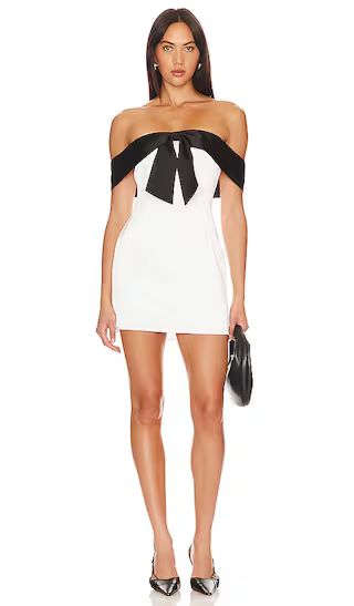 Jewel Mini Dress in White & Black | Revolve Clothing (Global)