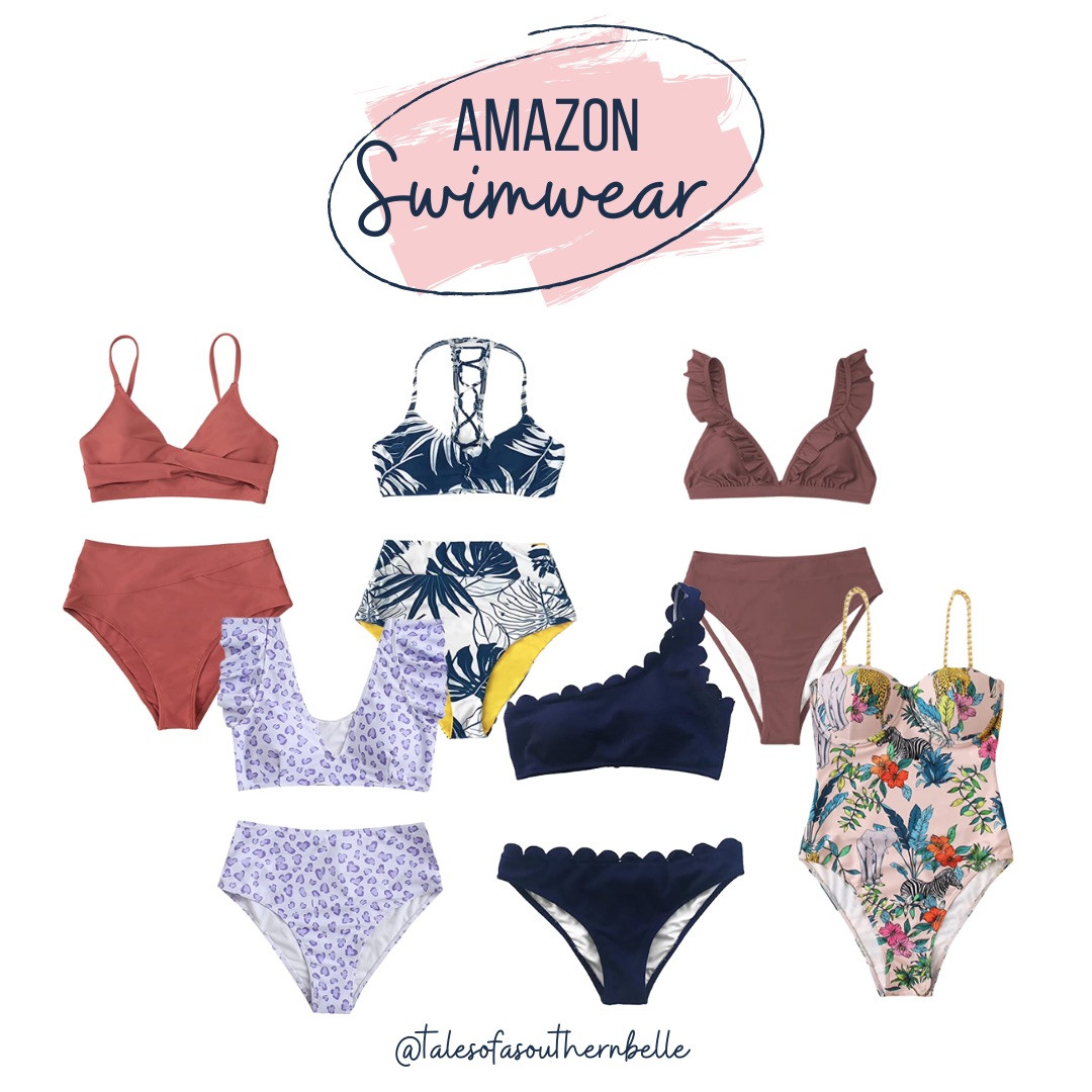 Swimwear // high waisted swimsuits | Amazon (US)