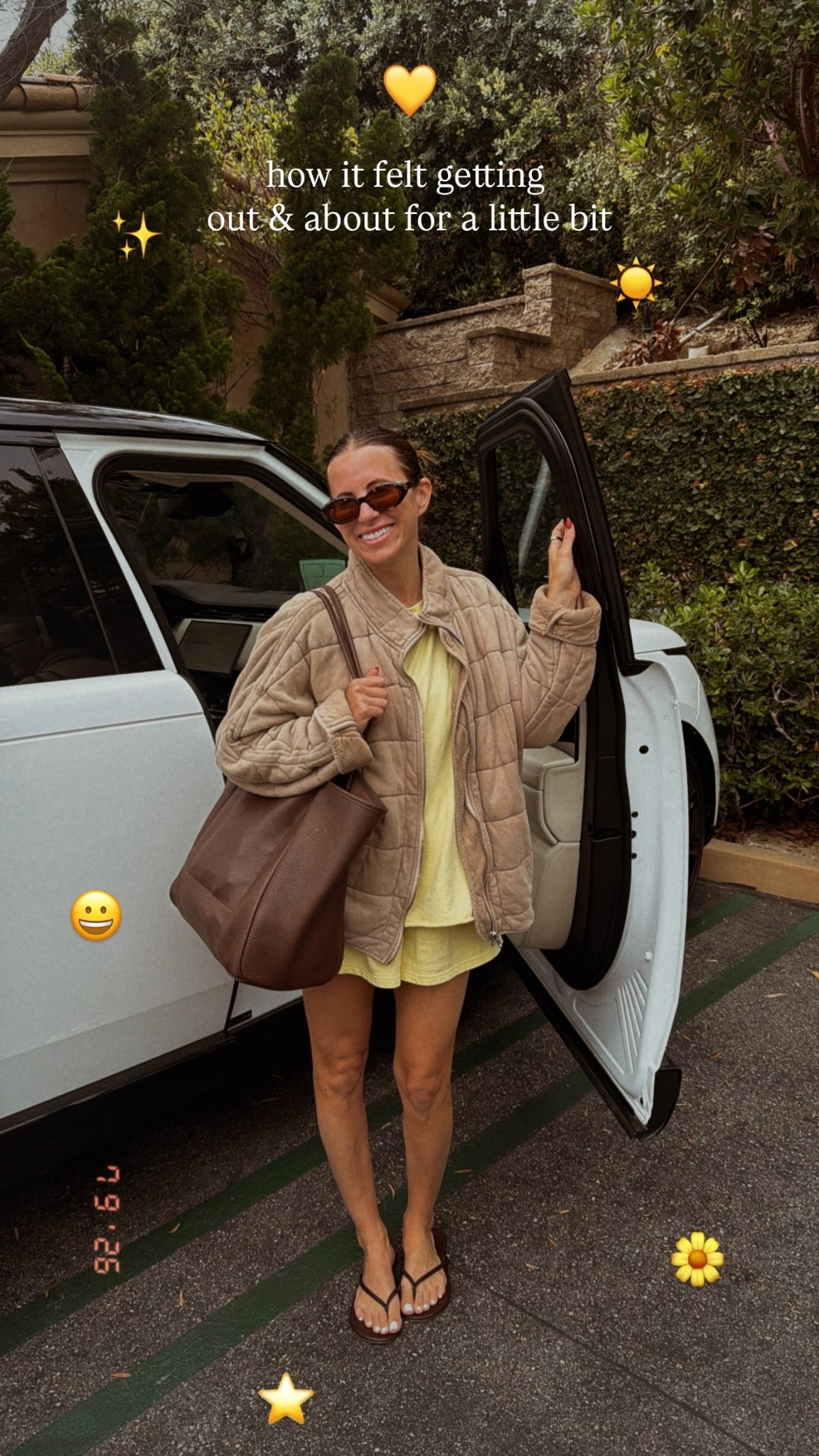 ☀️ 😀 🌼 ✨ 💛 ⭐️ how it felt getting
 out & about for a little bit