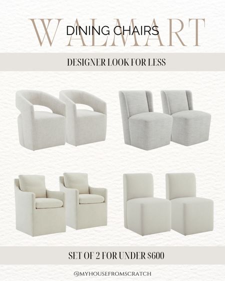 Dining chairs, Walmart dining chairs, designer look for less, Walmart furniture 

#LTKsalealert #LTKhome #LTKstyletip