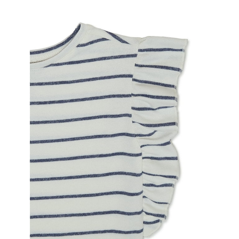 easy-peasy Toddler Girl Knit Ruffle T-Shirt, Sizes 18M-5T | Walmart (US)