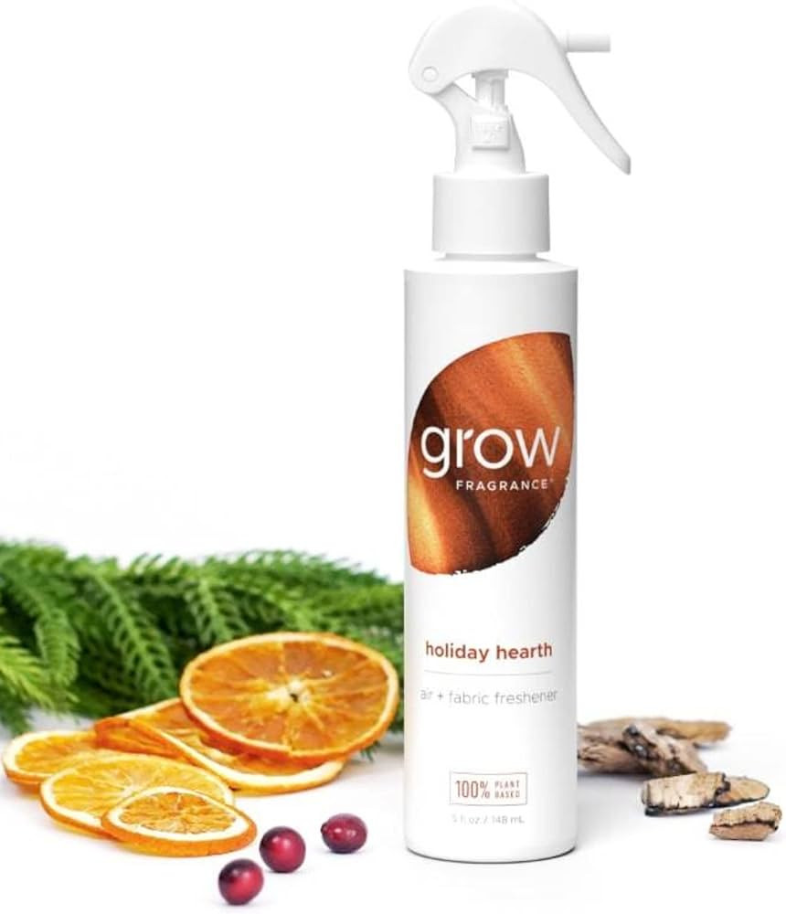 Grow Fragrance - Holiday Hearth Room Freshener + Bathroom Spray, 100% Plant-Based Air Fresheners ... | Amazon (US)