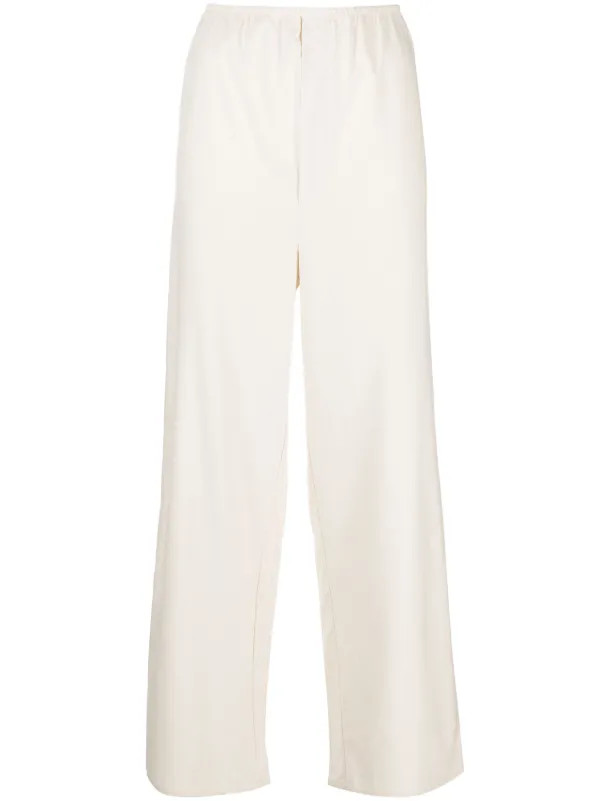 Baserange elasticated-waist Silk Palazzo Pants - Farfetch | Farfetch Global