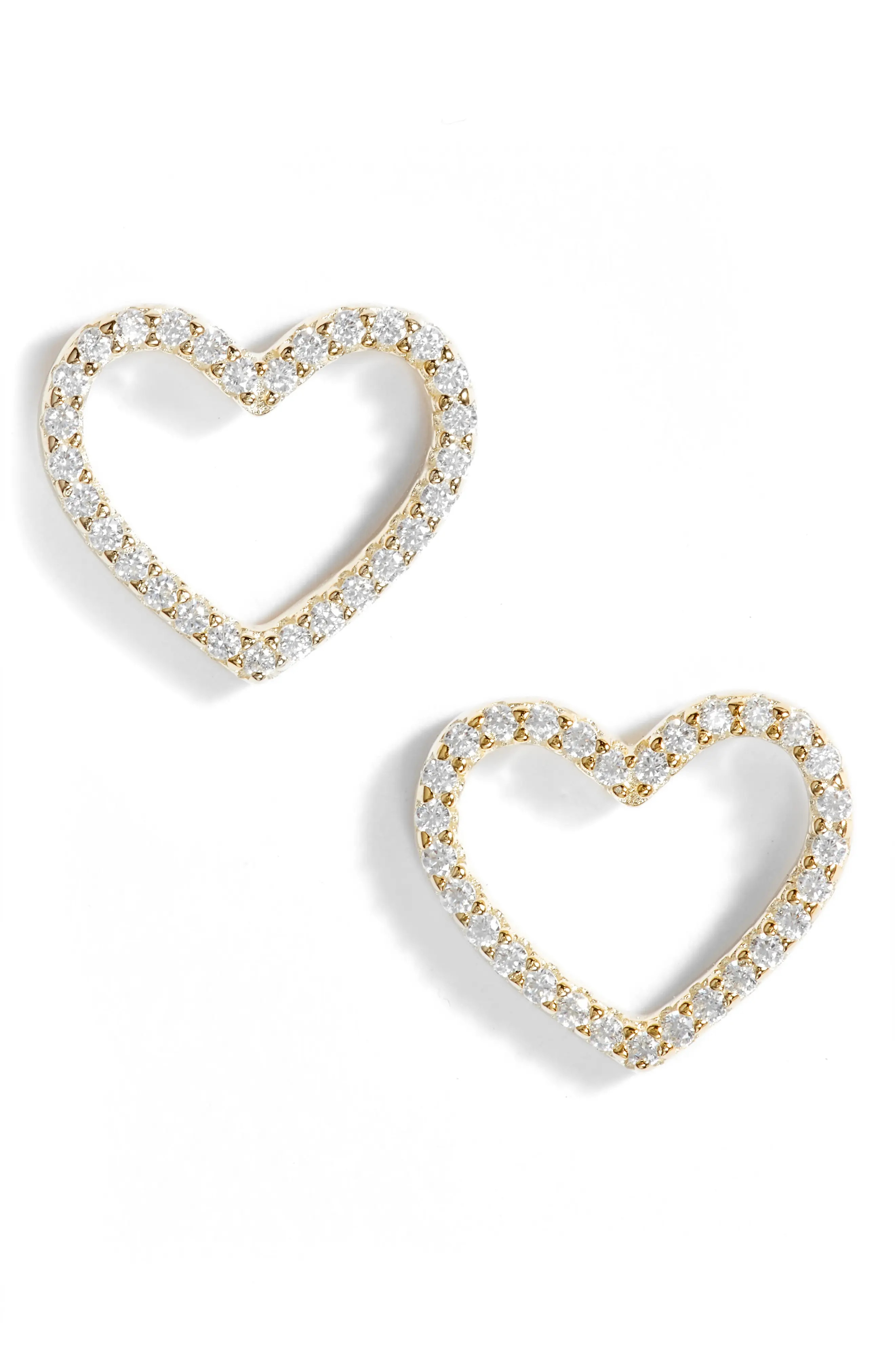 Women's Knotty Pave Open Heart Stud Earrings | Nordstrom