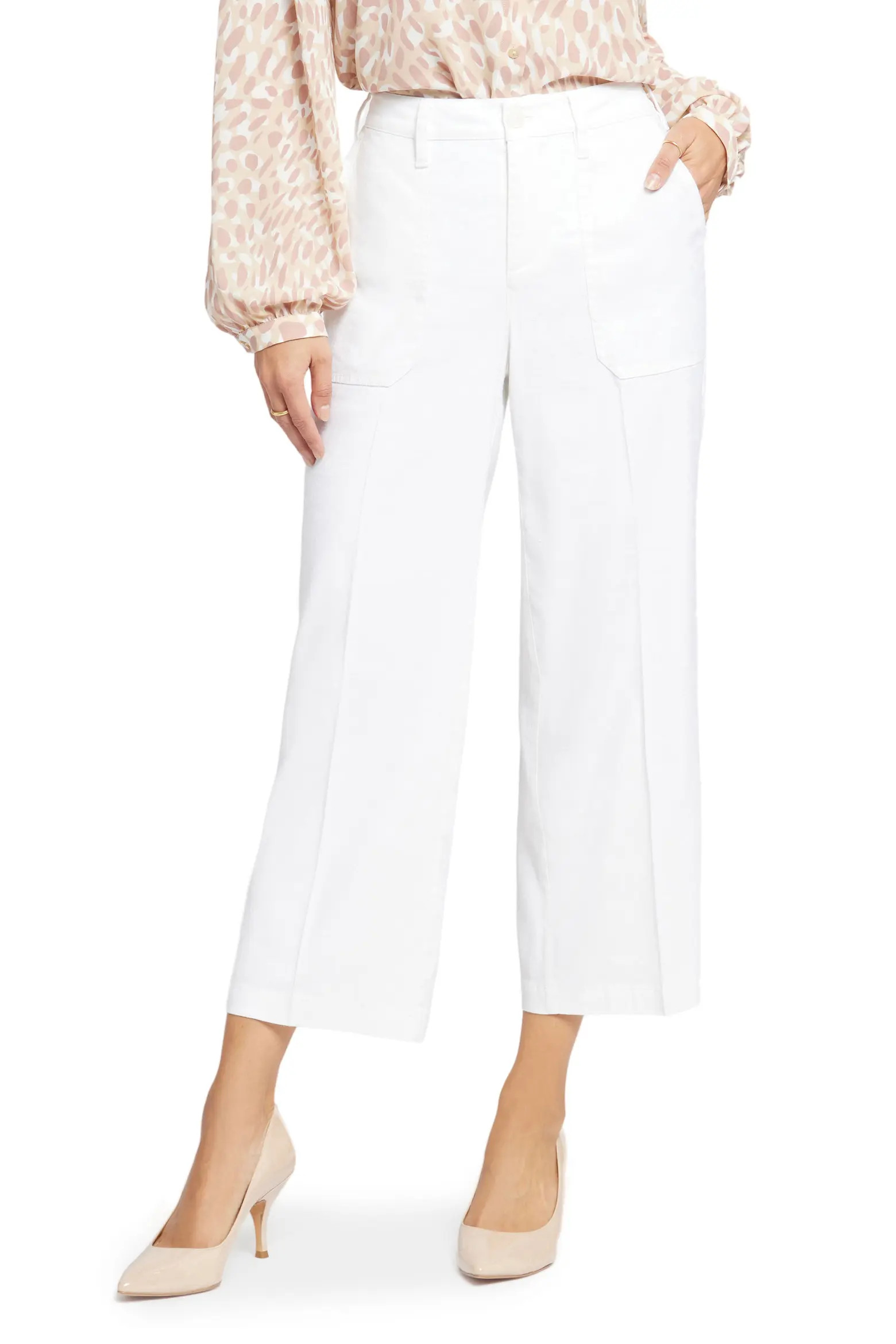 Wide Leg Crop Linen Blend Pants (Women) | Nordstrom | Nordstrom