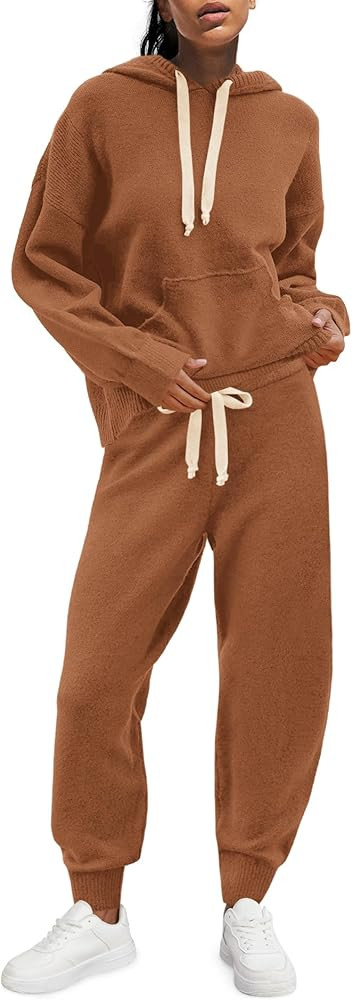 Panadila Womens Fuzzy Lounge Set 2 Piece Outifts Oversized Fleece Pajama Set Long Sleeve Hoodie a... | Amazon (US)