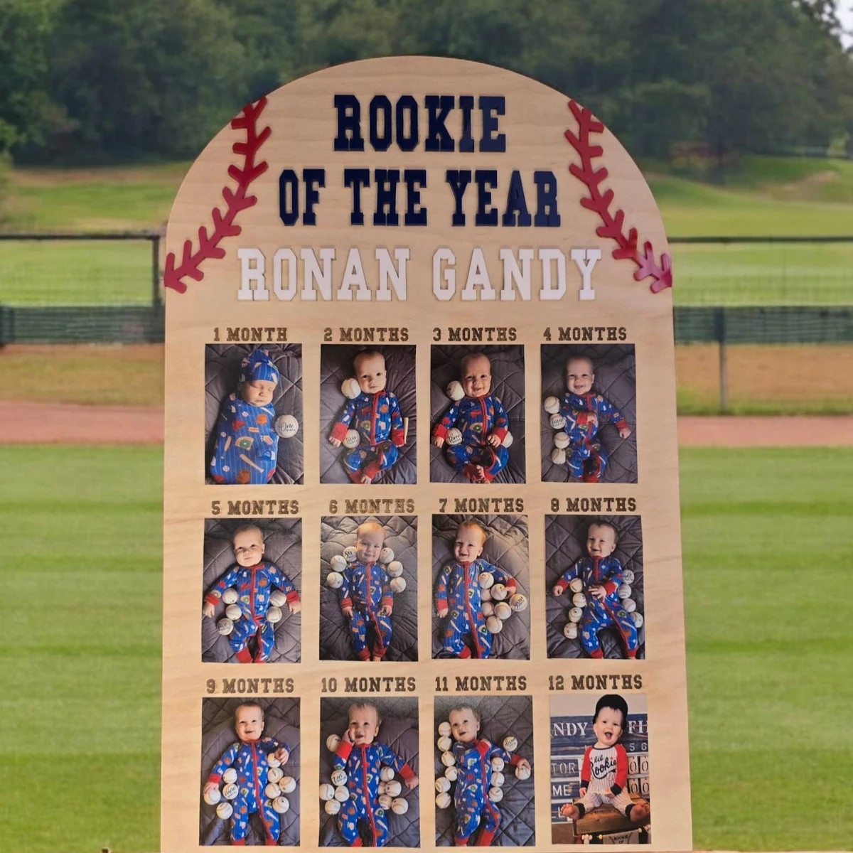 Rookie Of the Year | Baseball Theme Birthday Party Board | One Year Wooden Photo Decor | One Year... | Etsy (US)