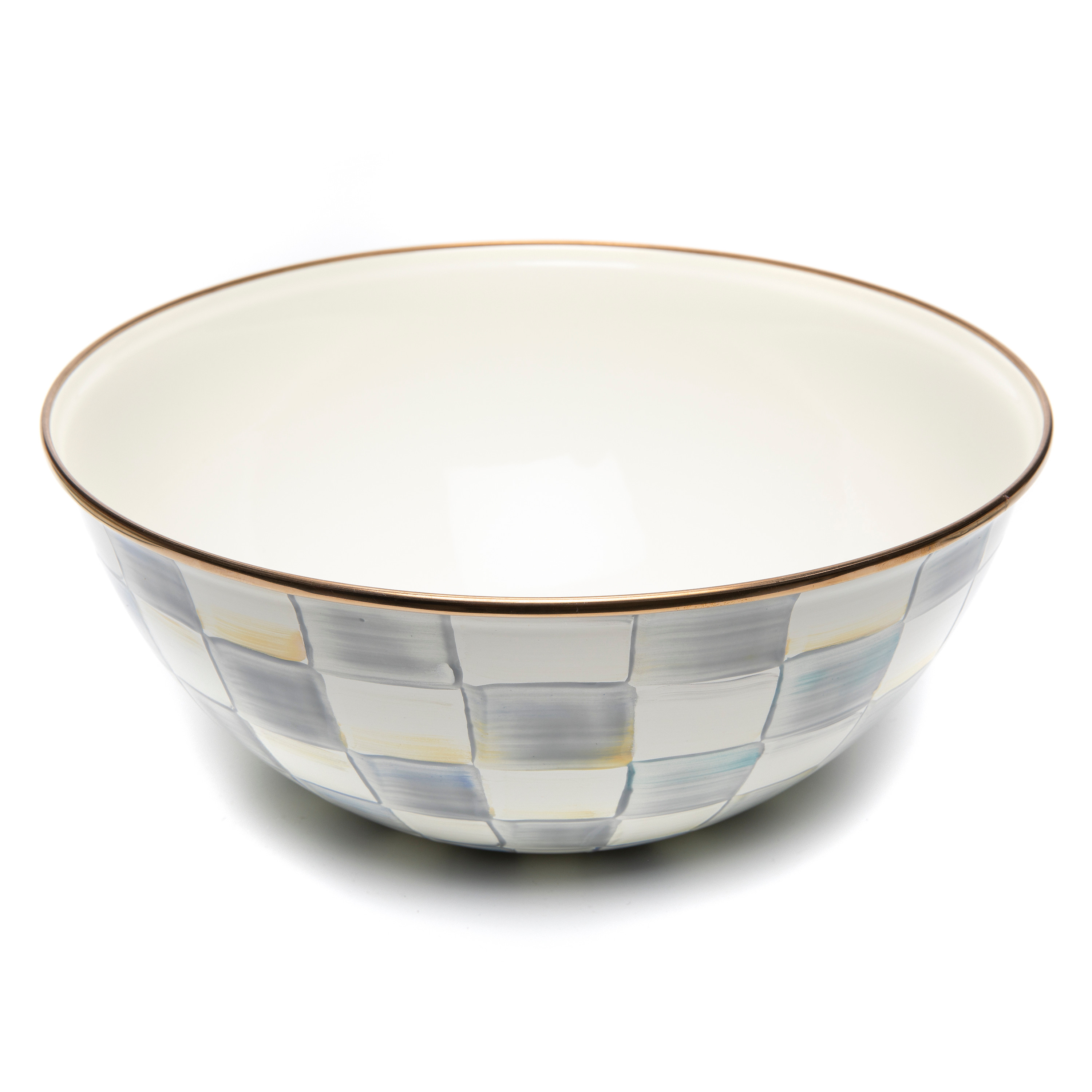 MacKenzie-Childs Sterling Check Large Everyday Bowl | MacKenzie-Childs