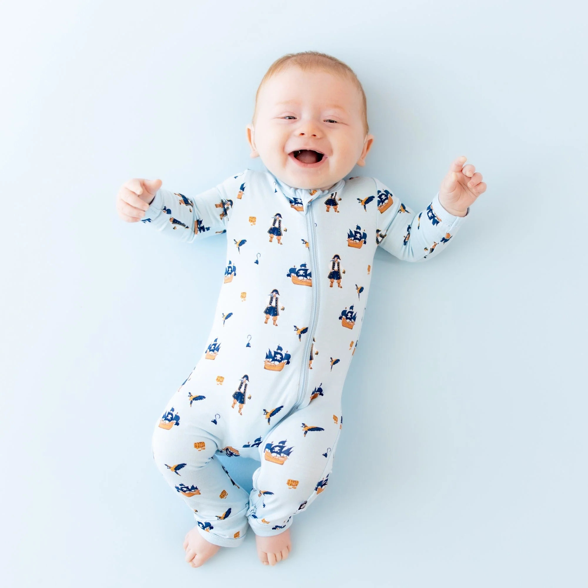 Zippered Romper in Pirate | Kyte BABY