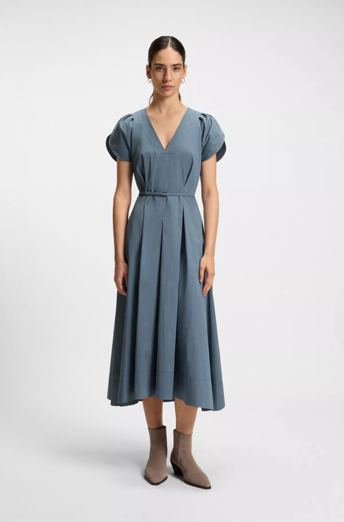 Wrap-front dress with gathered details | Hugo Boss (US)