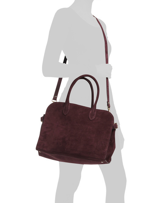Made In Italy Suede Annalou Satchel | TJ Maxx