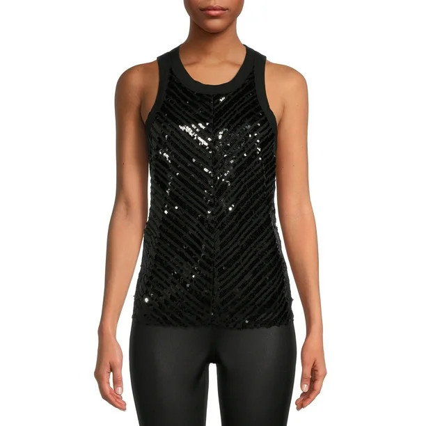 No Boundaries Juniors’ Sequin Tank Top - Walmart.com | Walmart (US)