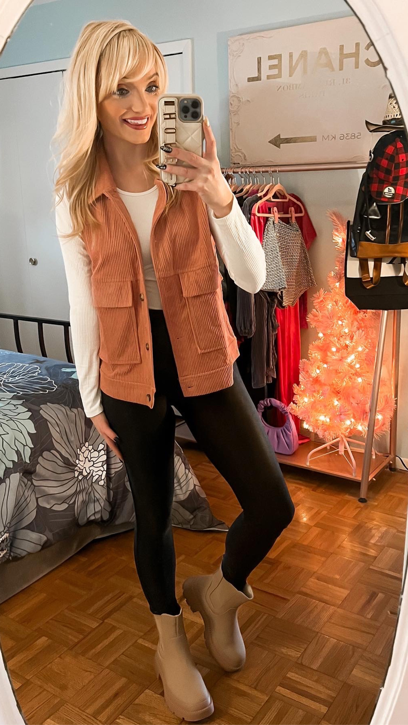 Pink corduroy sleeveless vest - bodysuit - leggings - Chelsea boots - casual outfit - winter outfit ideas - Amazon Fashion - Amazon Finds 

#LTKSeasonal #LTKshoecrush #LTKunder50