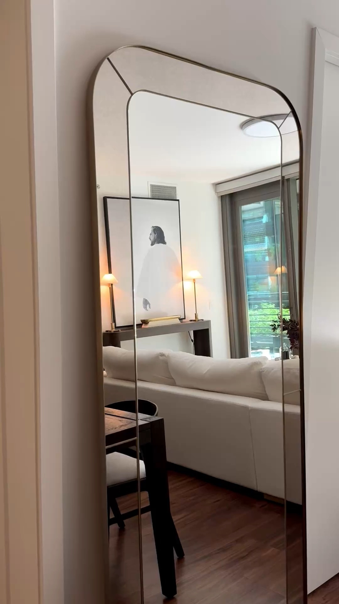 Vintage modern floor  mirror🤍 save with code ET05

#LTKHome