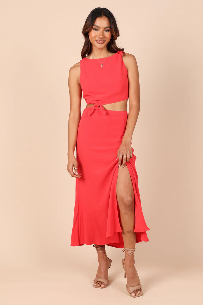 Alexa Cut Out Dress - Red | Petal & Pup (US)
