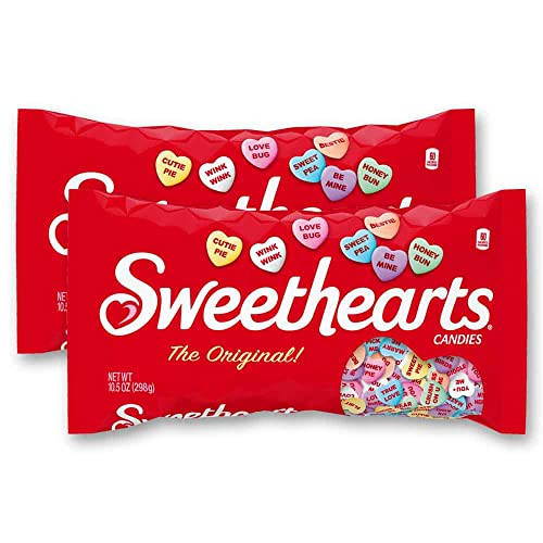 Sweethearts Conversation Hearts Candy - Valentine's Day Candy Hearts for Classroom and Parties, Individual Bags for Sharing and Spreading Love - 10.5 OZ Bag - 2 Pack Bulk | Amazon (US)
