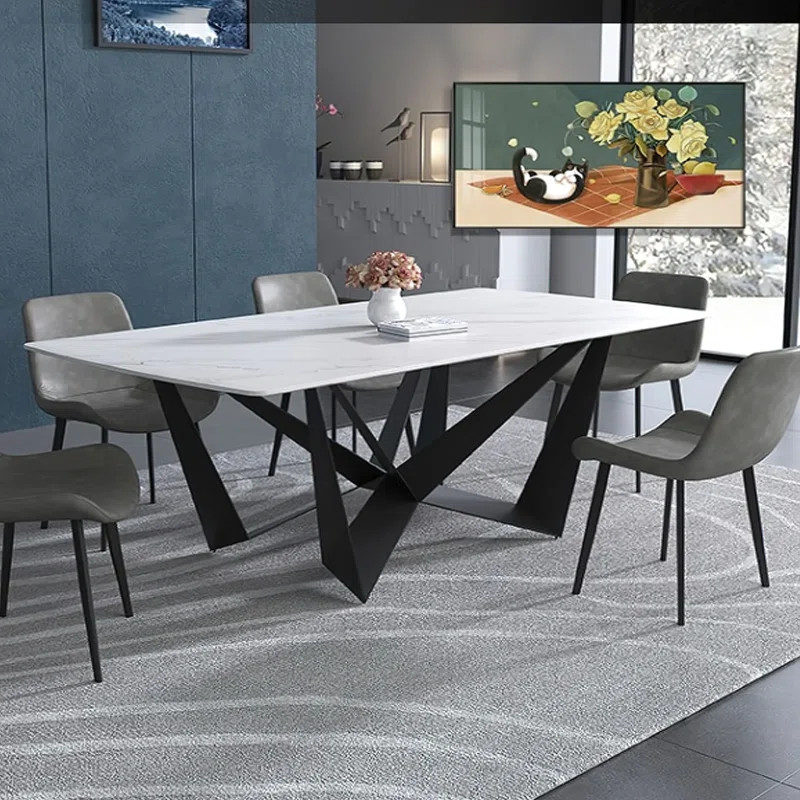 Orren Ellis Modern Stylish Dining Table Rectangle White Sintered Stone Top & Reviews | Wayfair | Wayfair North America