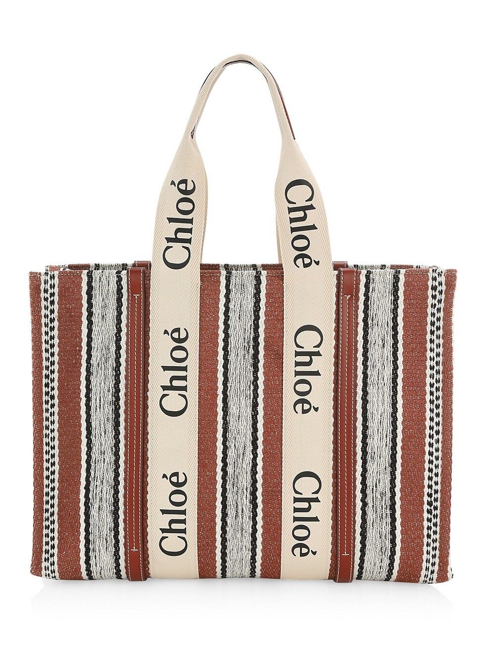 Large Woody Striped Linen Large Tote | Saks Fifth Avenue